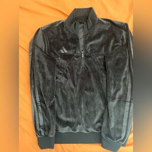 Adidas Black Velour Hoodie